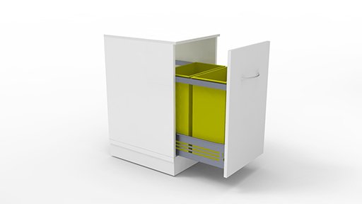 Meuble poubelle double à tiroirs